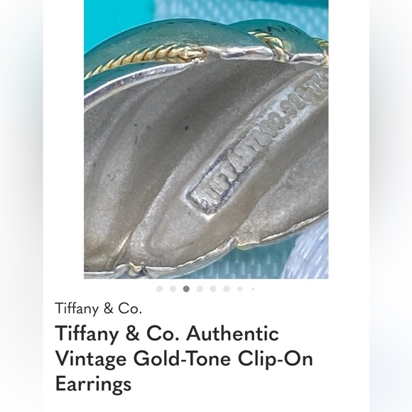 Tiffany & Co. Gold Rope and Sterling Silver Swirl Clip-On Earrings - Picture 4 of 9